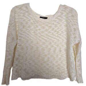 Gilbert White Textured Knit Sweater - Fits Size 2 - 4